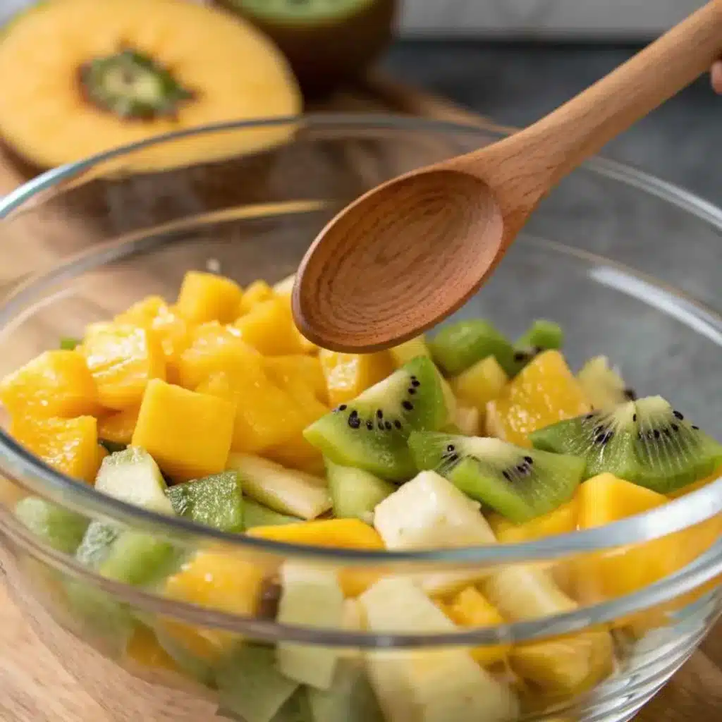Bionico Bowls: Traditional Mexican Fruit and Cream Delight 9 Chopping fruit for Bionico bowls