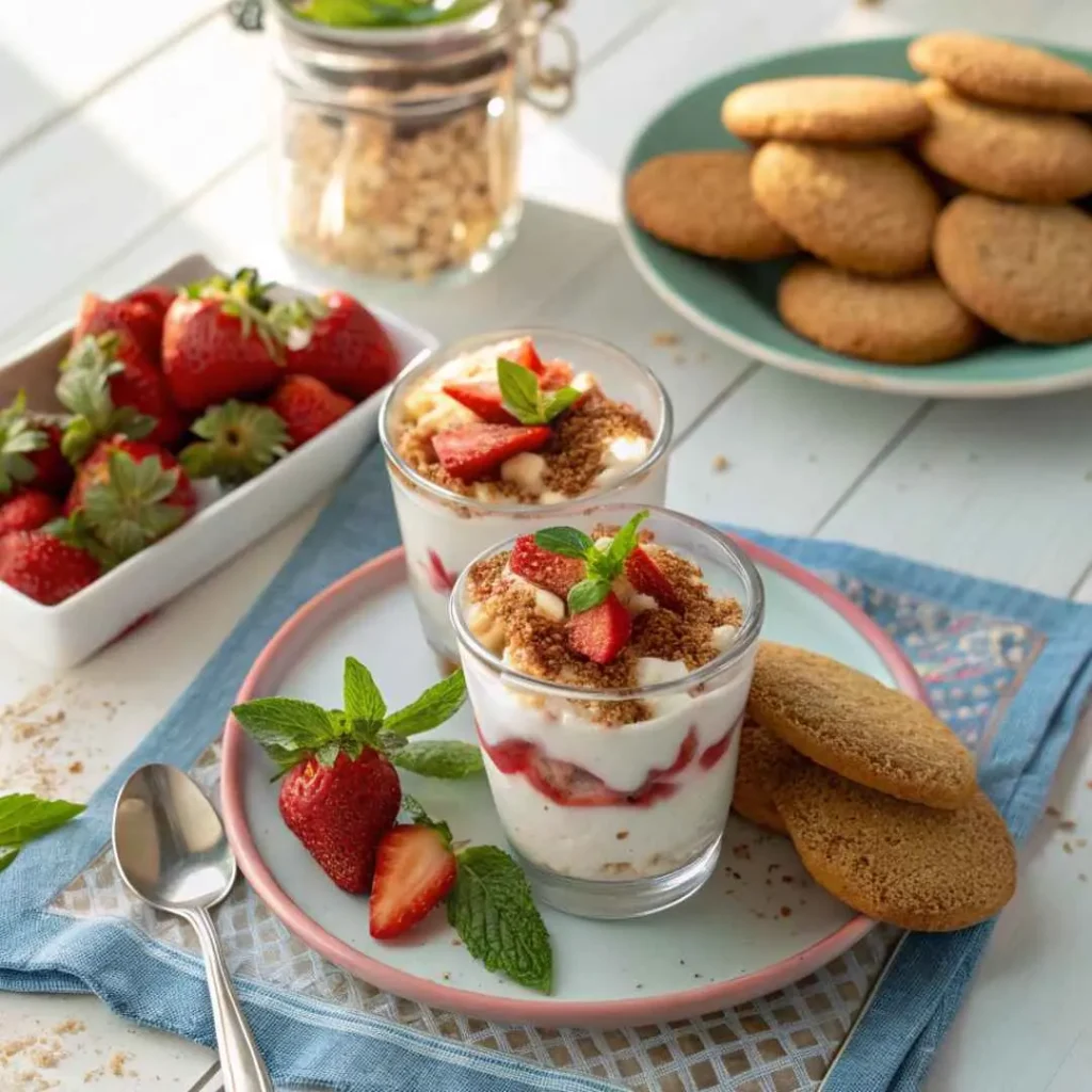 Fresas con Crema Recipe: A Sweet and Simple Mexican Favorite 8 Served fresas con crema in small glass dessert cups