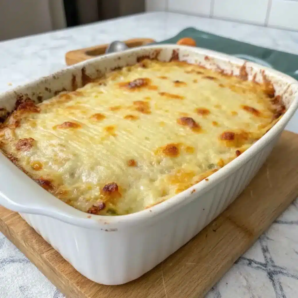 Mexican Breakfast Casserole: Easy Make-Ahead Family Favorite 7 Freshly baked Mexican breakfast casserole with golden cheese topping