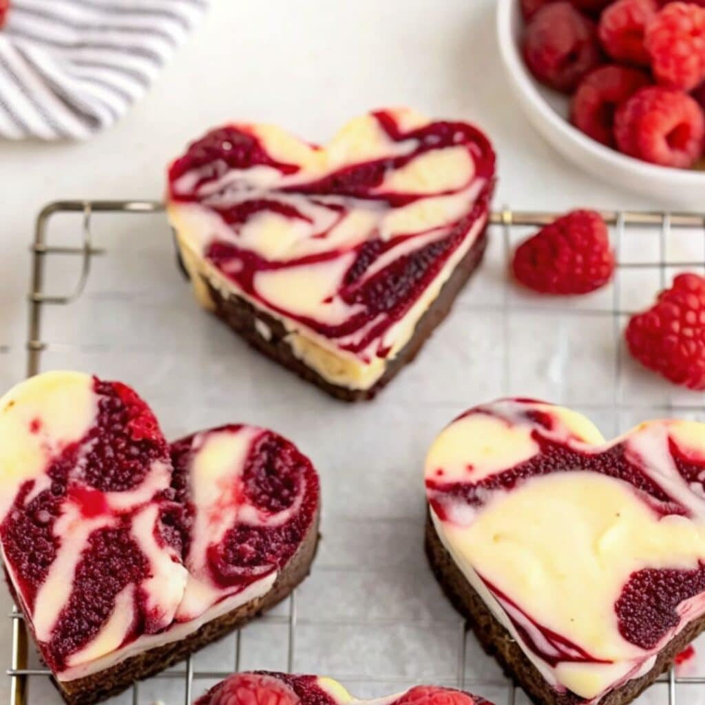 Heart shaped brownies