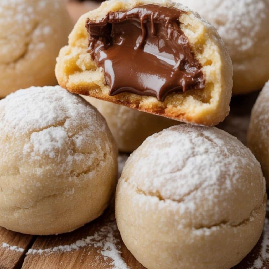 Mexican Wedding Cookies with Nutella