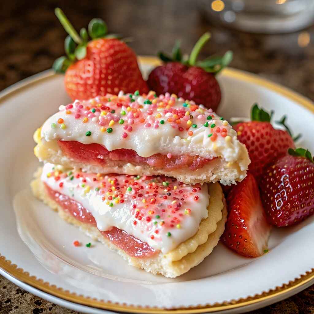Strawberry Pop Tart Sugar Cookies