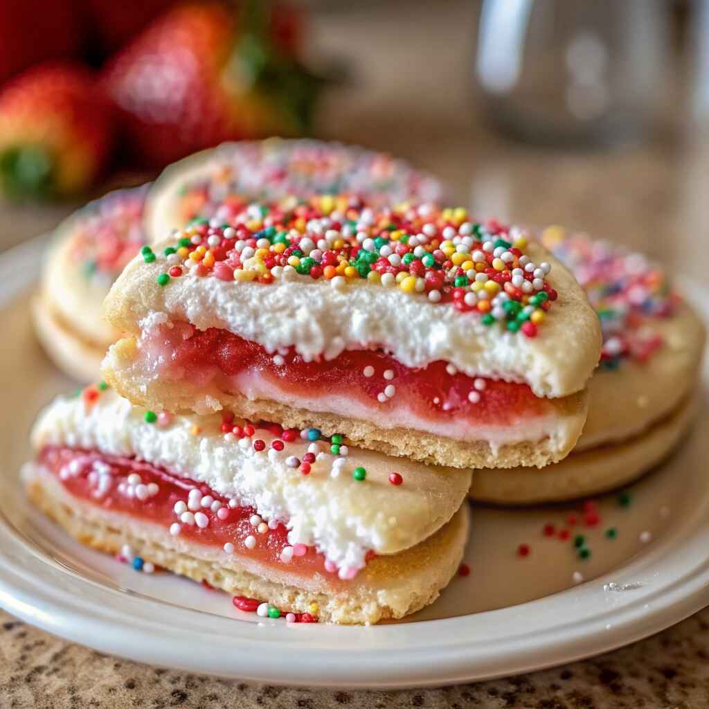 Strawberry Pop Tart Sugar Cookies