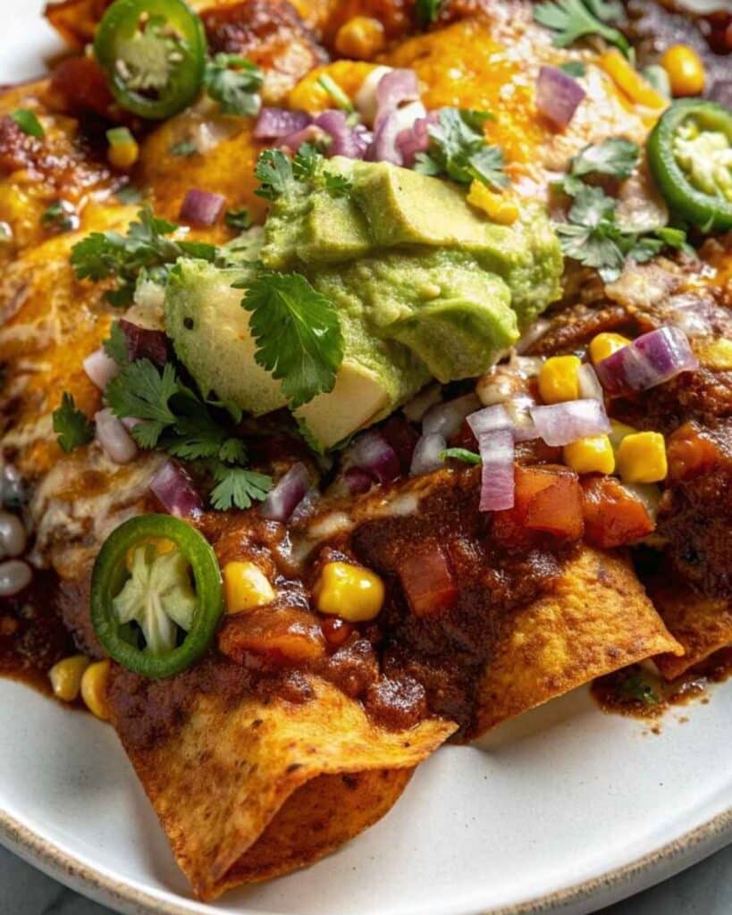 Sweet Potato, Corn, and Black Bean Enchiladas