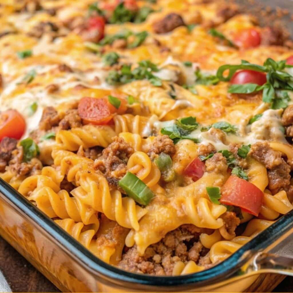 Mexican Loaded Taco Pasta Bake: Cheesy, Easy, and Full of Flavor