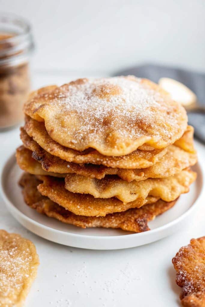 Traditional Mexican buñuelos with cinnamon sugar