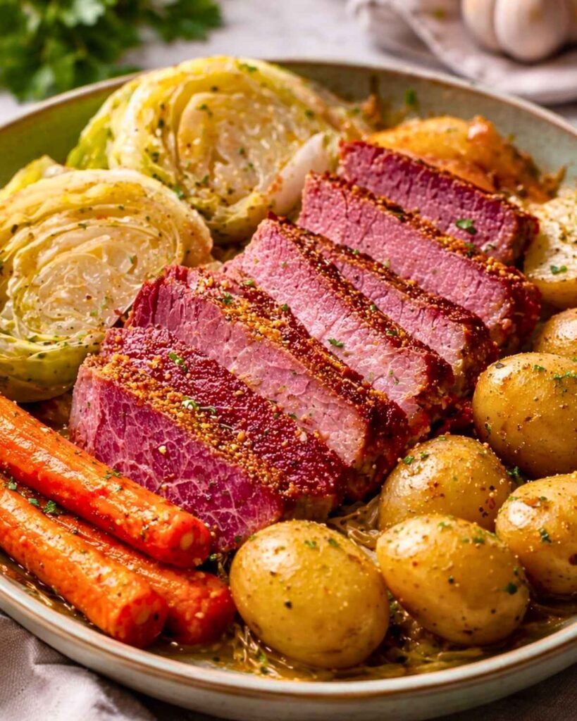 Oven Baked Corned Beef and Cabbage