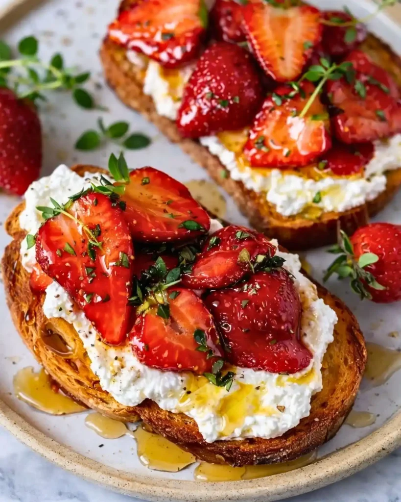 Roasted Strawberry Whipped Ricotta Toast 6 Roasted Strawberry Ricotta Toast (Easy Gourmet Recipe)