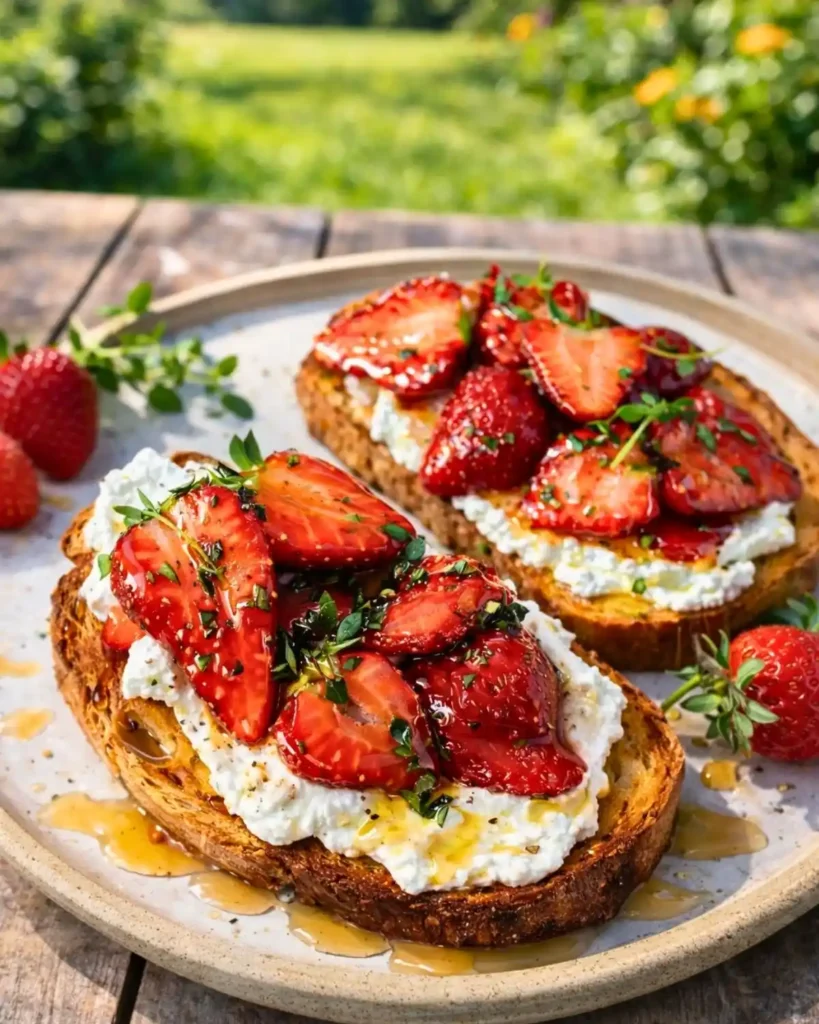 Roasted Strawberry Whipped Ricotta Toast 8 Roasted Strawberry Ricotta Toast (Easy Gourmet Recipe)