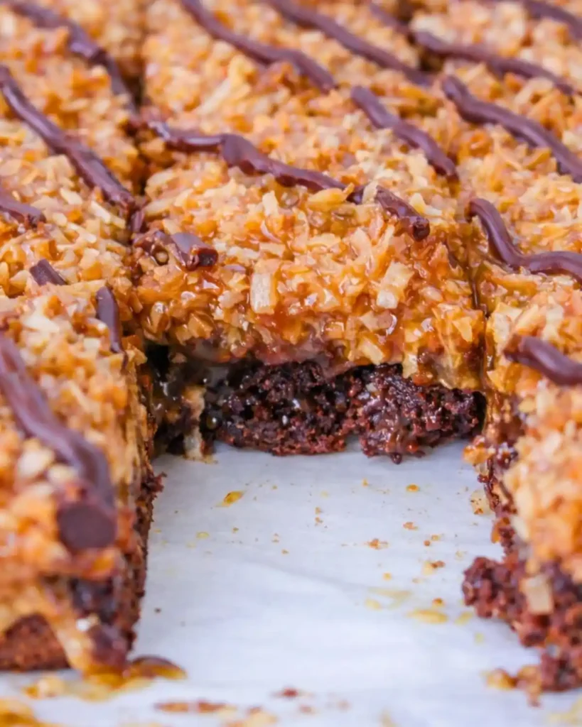 Easy Samoa Brownies 8 Samoa Brownies Recipe with Caramel Coconut Topping