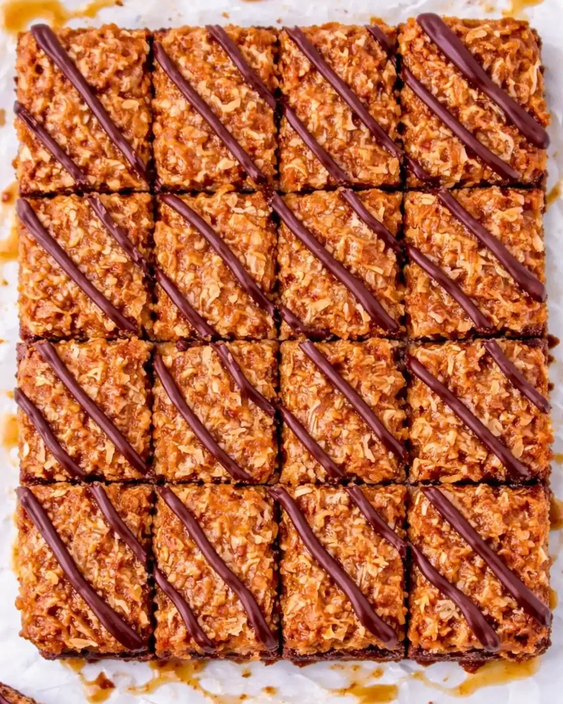 Easy Samoa Brownies 6 Samoa Brownies Recipe with Caramel Coconut Topping