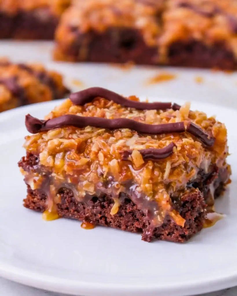 Easy Samoa Brownies 7 Samoa Brownies Recipe with Caramel Coconut Topping