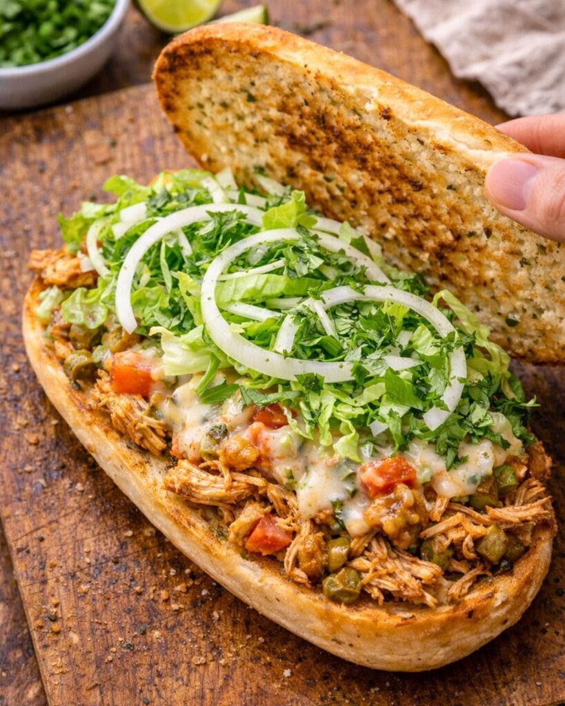 Assemble the Chicken Torta