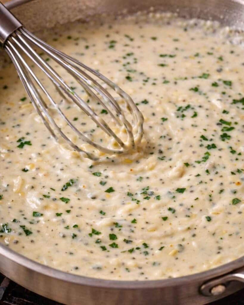 Make the Creamy Garlic Sauce