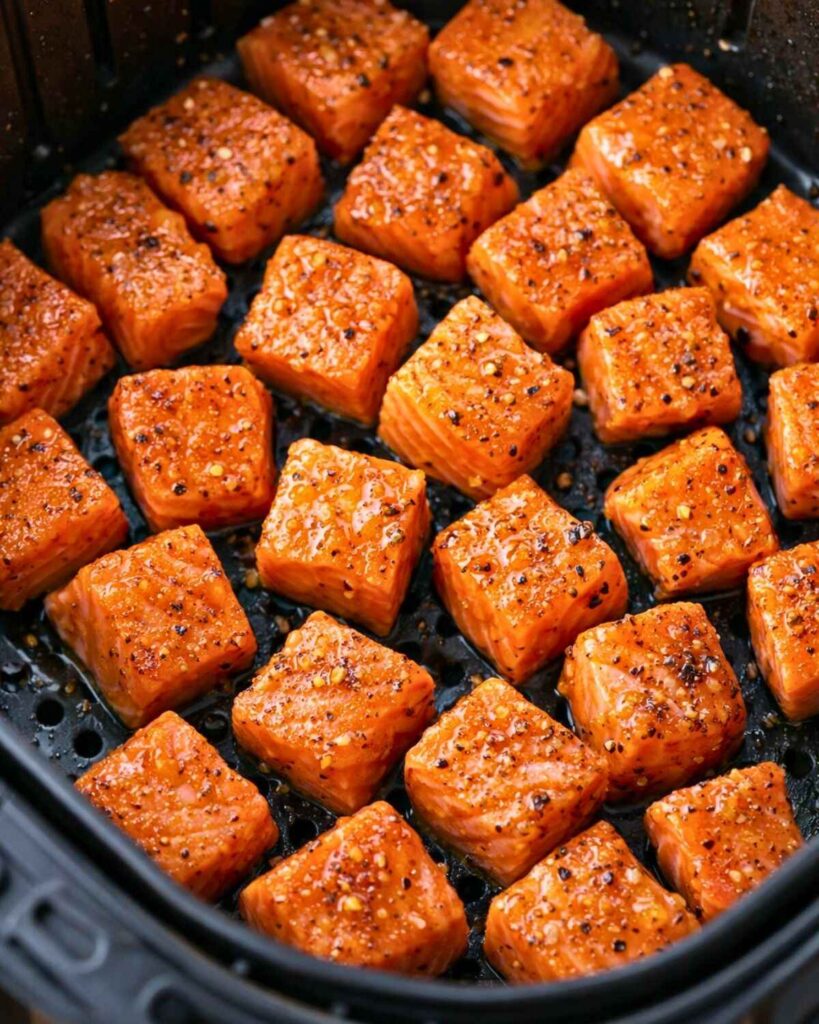 Air Fry the Salmon Bites