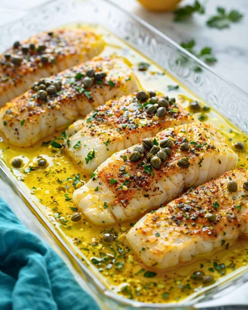 Keto Cod Piccata with Capers and Bright Lemon Butter