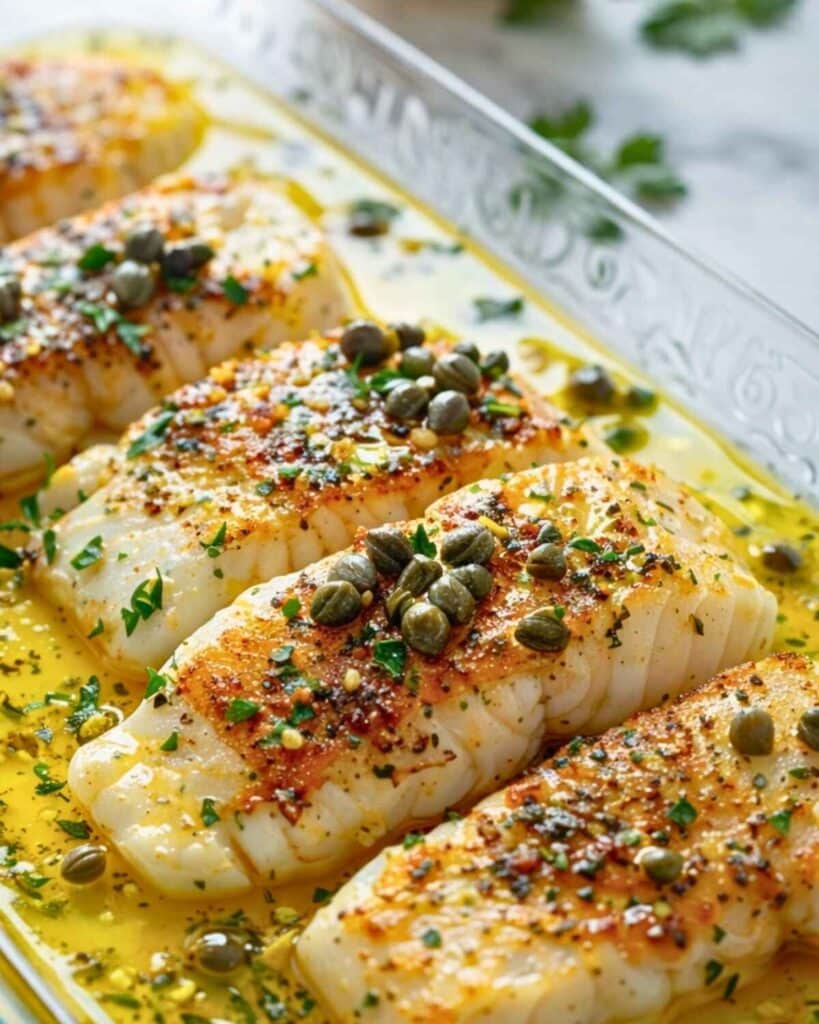 Keto Cod Piccata with Capers and Bright Lemon Butter