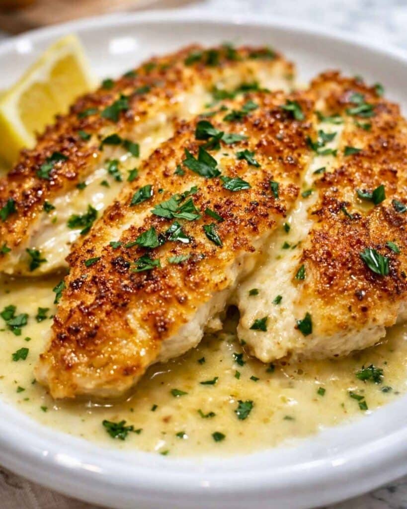 ConclusionLonghorn Parmesan Crusted Chicken is a perfect example of how a simple ingredient like chicken can turn into something truly special. With its flavorful marinade, golden sear, and cheesy, crispy topping, it delivers everything you want in a comforting dinner. Whether you make it for family night or a special occasion, this recipe is one you will keep coming back to.