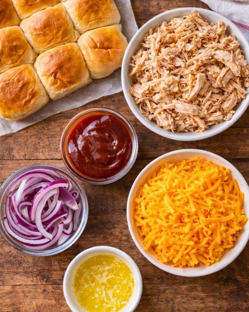 Ingredients for BBQ Chicken Sliders