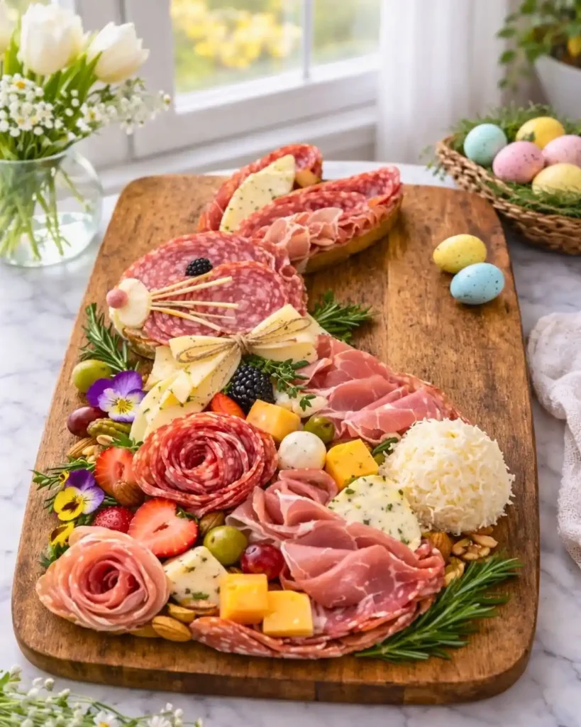 Easter Bunny Charcuterie Board (Easy Easter Appetizer for Spring Gatherings)