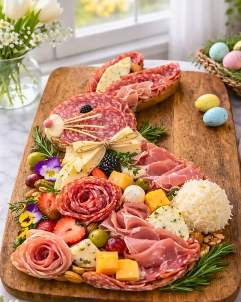 Easter Bunny Charcuterie Board (Easy Easter Appetizer for Spring Gatherings)