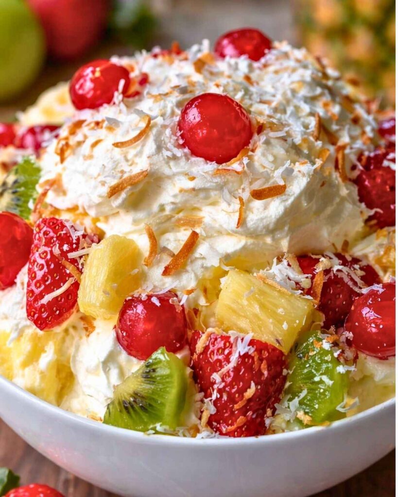 Hawaiian Cheesecake Salad (Easy No-Bake Dessert with Fresh Fruit)