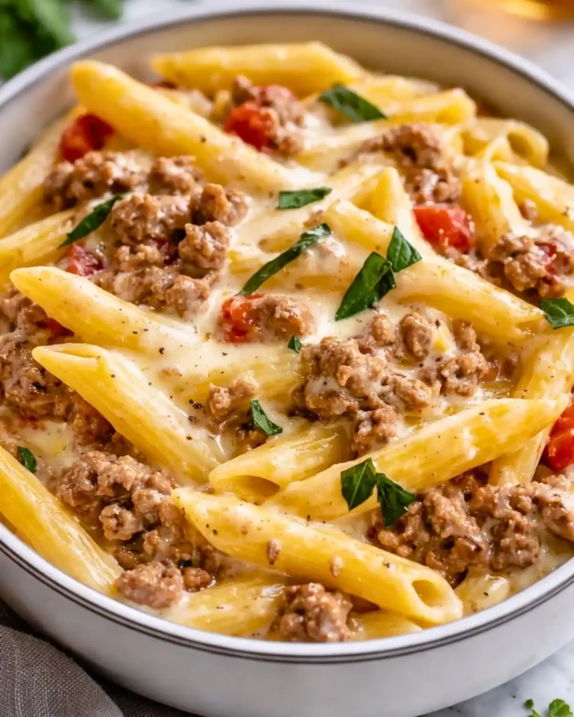 Creamy Rotel Pasta with Ground Beef 6 Creamy Rotel Pasta with Ground Beef