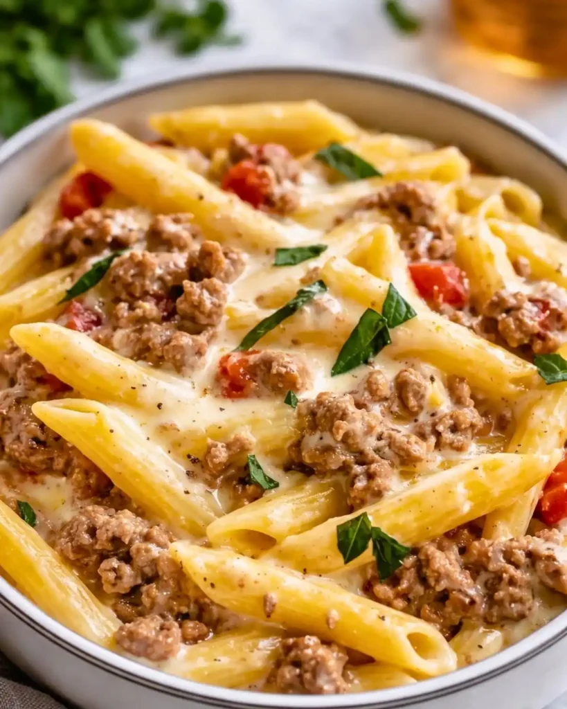 Creamy Rotel Pasta with Ground Beef 8 Creamy Rotel Pasta with Ground Beef