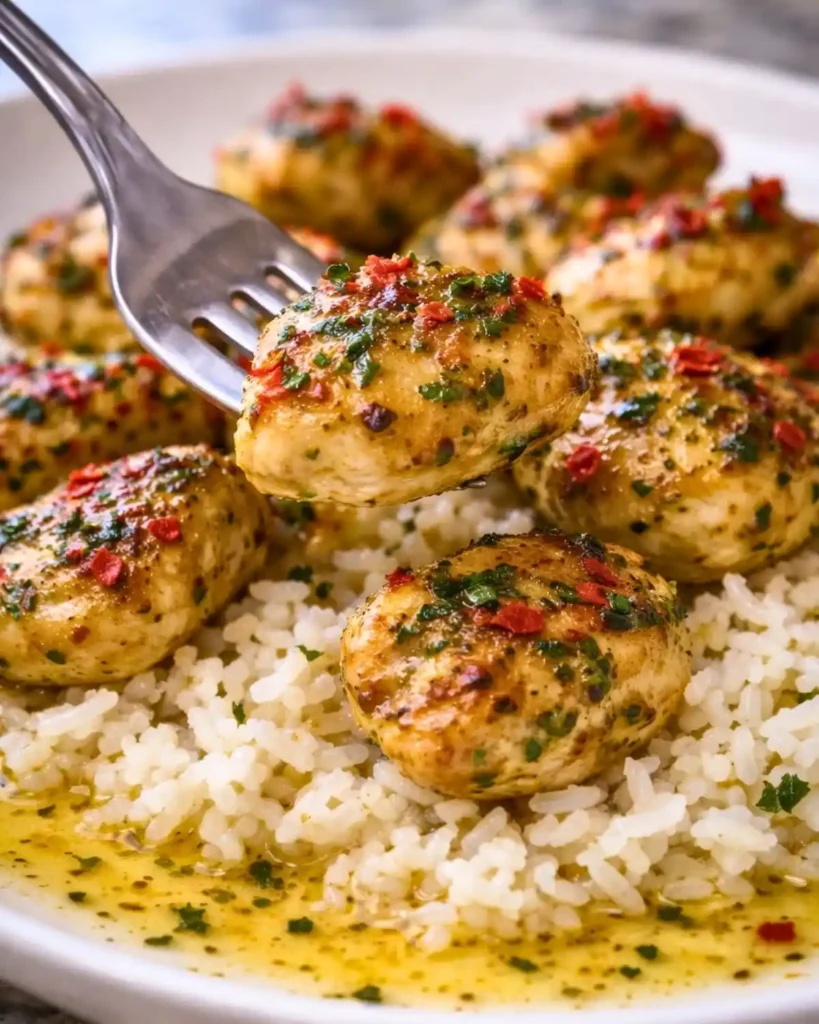 Chicken Scampi with Creamy Garlic Parmesan Rice