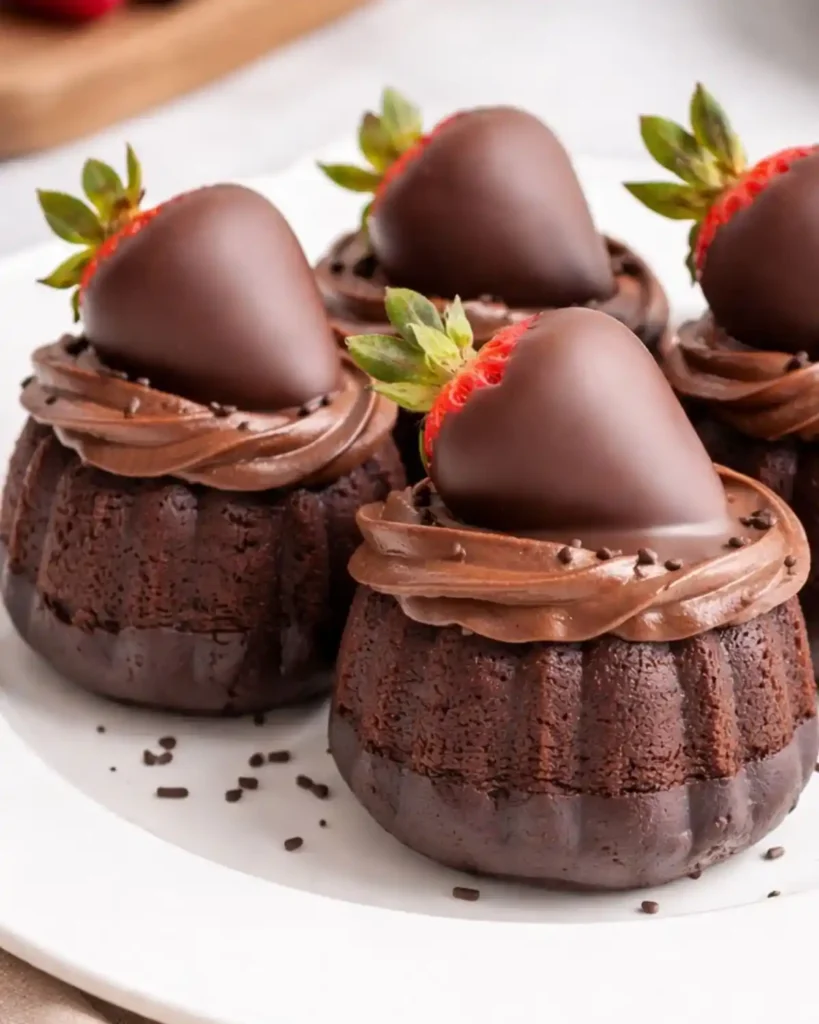 Triple Chocolate Mini Bundt Cakes Recipe