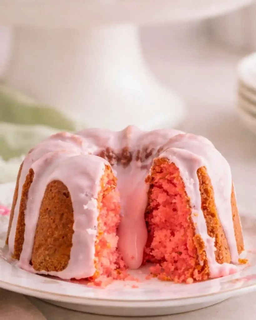 Mini Strawberry Bundt Cakes Delight