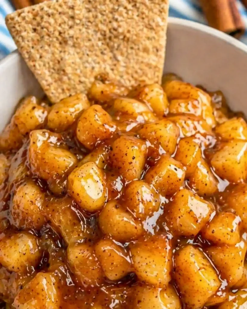 Apple Pie Dip with Cinnamon Sugar Tortilla Chips