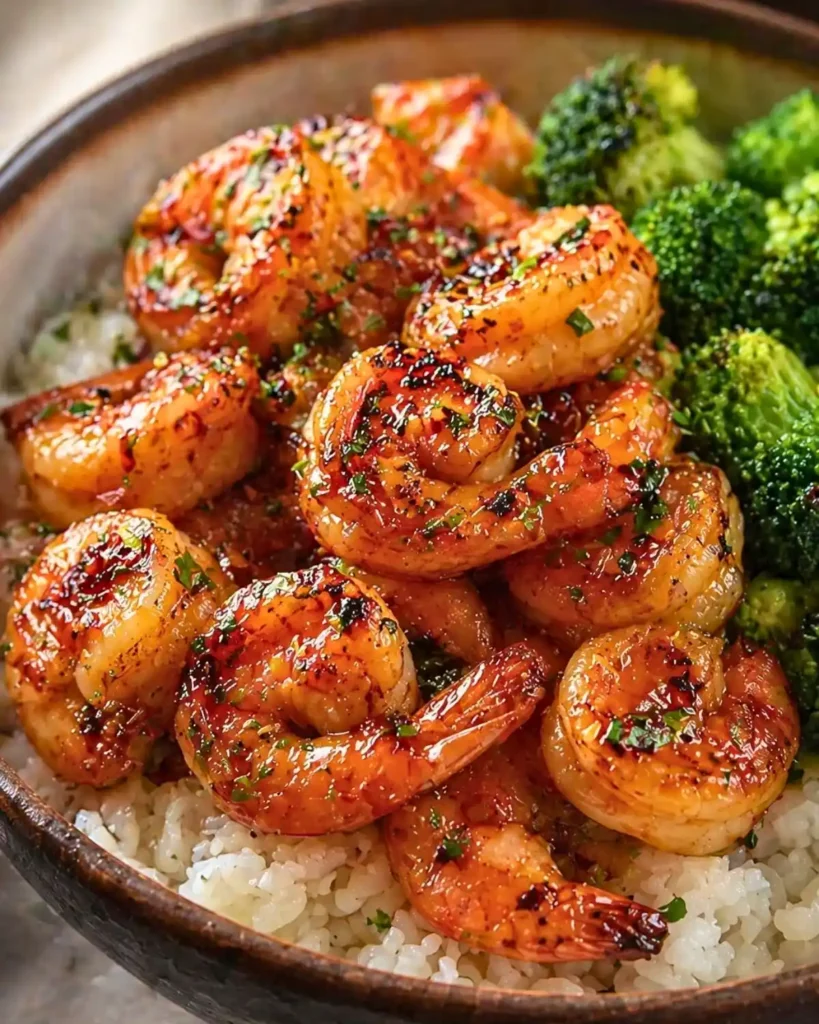 Honey Garlic Shrimp Bowls