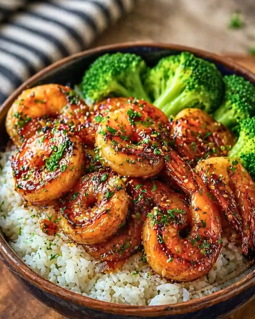 Honey Garlic Shrimp Bowls