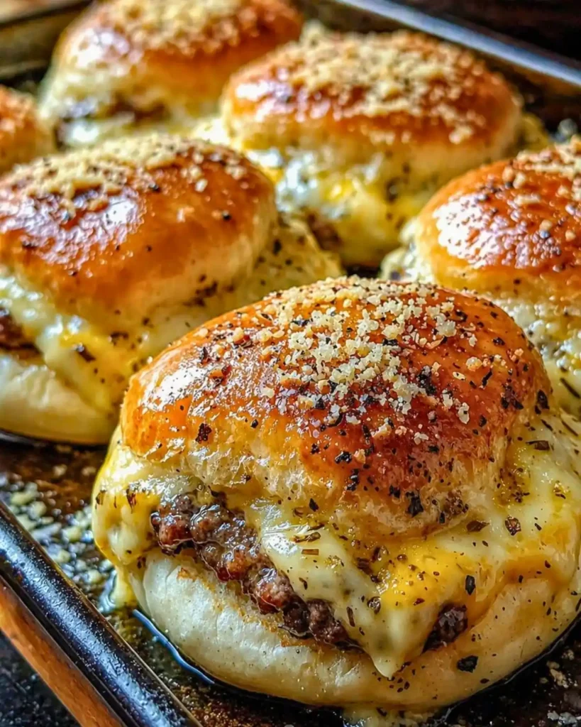 Garlic Parmesan Cheeseburger Bombs Recipe