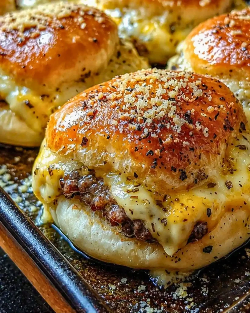 Garlic Parmesan Cheeseburger Bombs Recipe