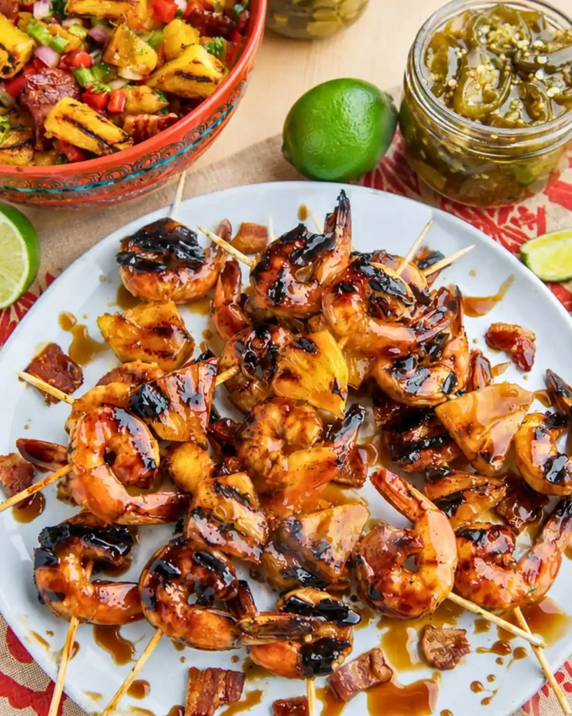 Teriyaki Grilled Shrimp and Pineapple