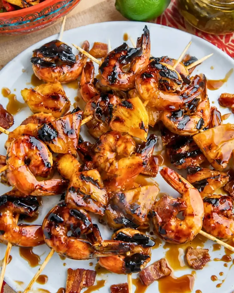 Teriyaki Grilled Shrimp and Pineapple
