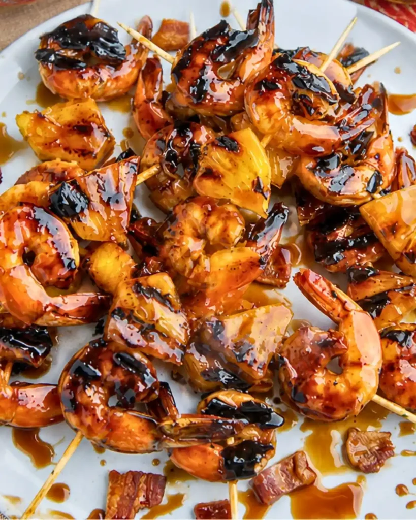 Teriyaki Grilled Shrimp and Pineapple