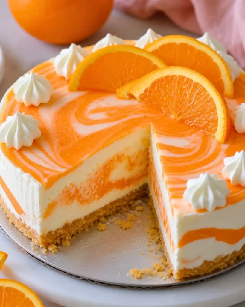 No-Bake Orange Creamsicle Cheesecake