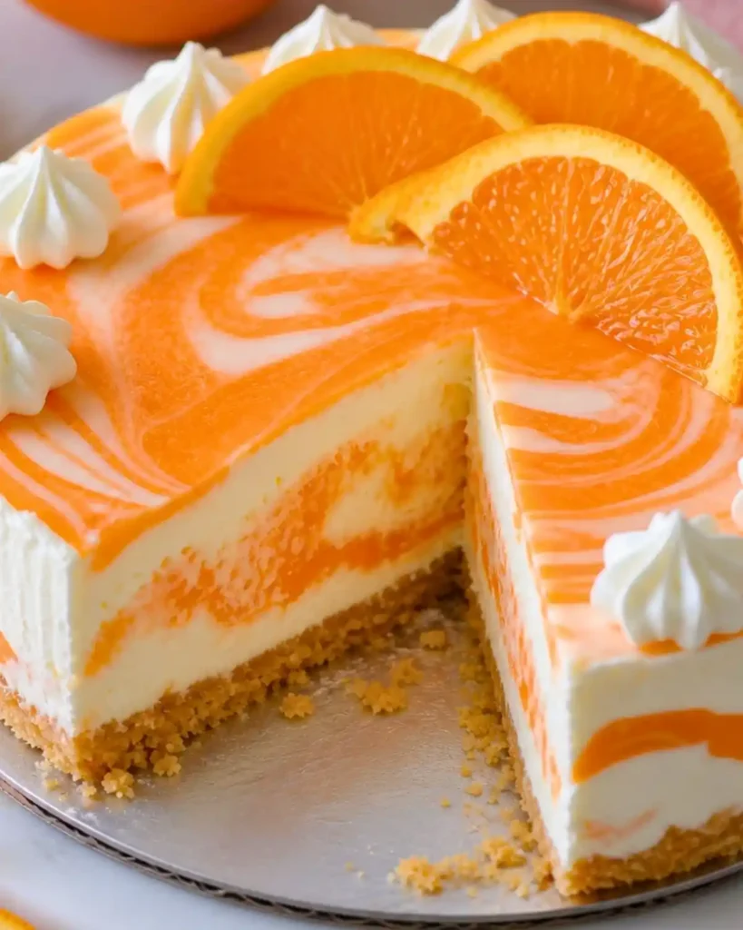 No-Bake Orange Creamsicle Cheesecake