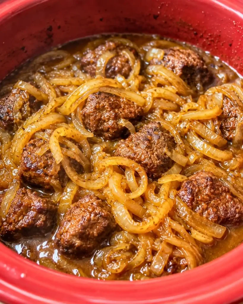 Slow Cooker 3-Ingredient Beef and Onion 7 Slow Cooker 3-Ingredient Beef and Onion