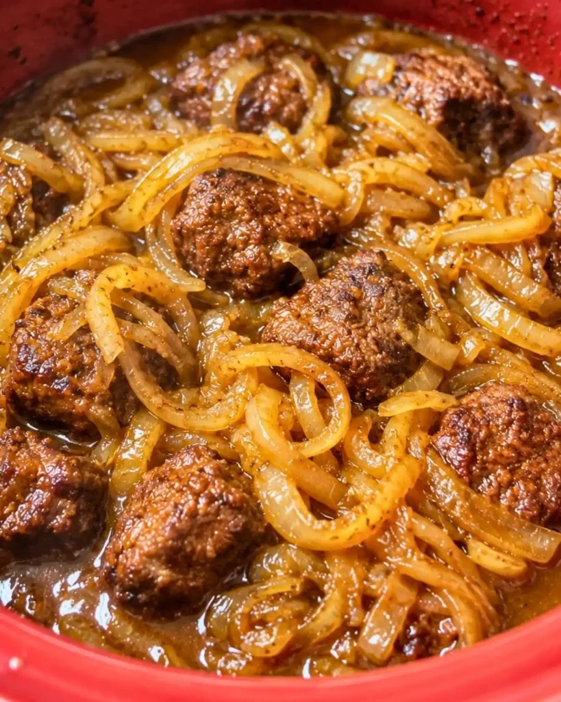 Slow Cooker 3-Ingredient Beef and Onion 6 Slow Cooker 3-Ingredient Beef and Onion