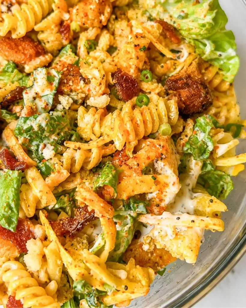 Delicious Chicken Bacon Ranch Pasta Salad Recipe