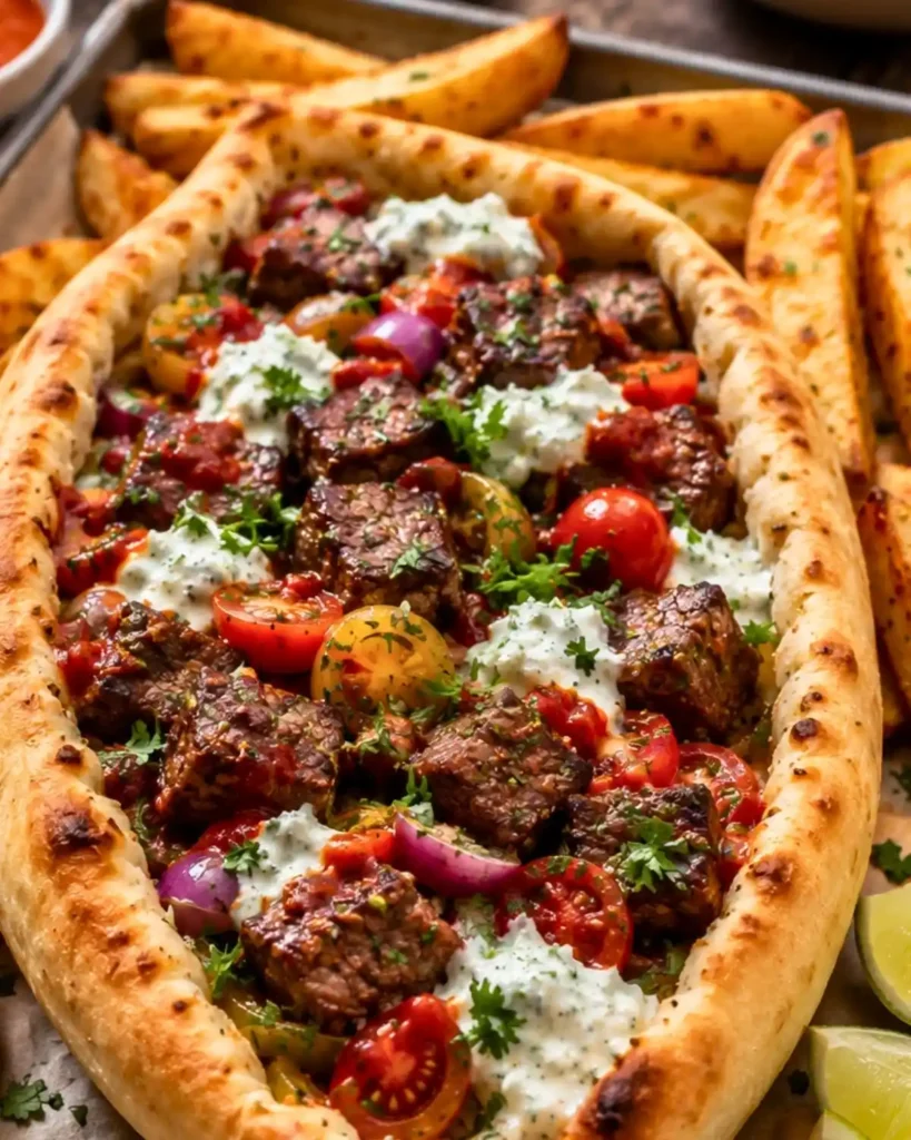 Loaded Steak Flatbread (Easy 30-Minute Dinner) 6 Loaded Steak Flatbread (Easy 30-Minute Dinner)