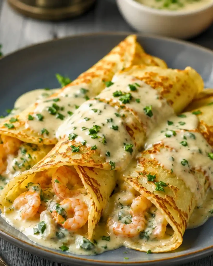 Delightful Seafood Crepes with Creamy Bechamel Sauce 8 Delightful Seafood Crepes with Creamy Bechamel Sauce