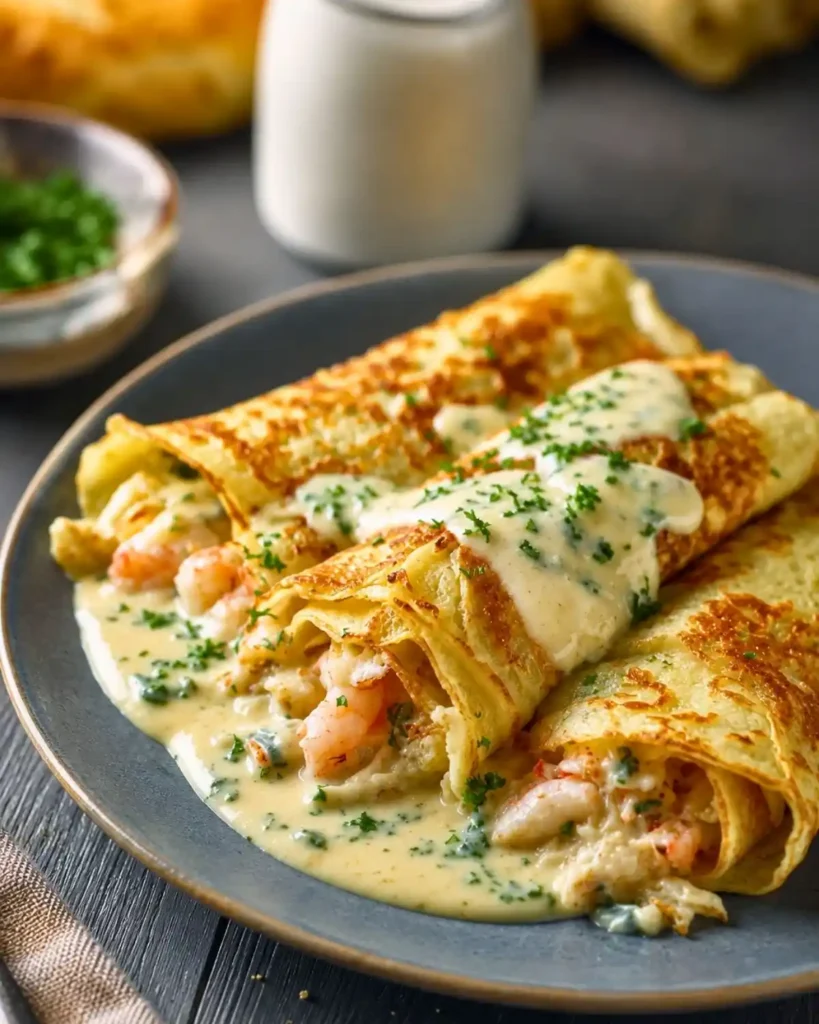 Delightful Seafood Crepes with Creamy Bechamel Sauce 7 Delightful Seafood Crepes with Creamy Bechamel Sauce