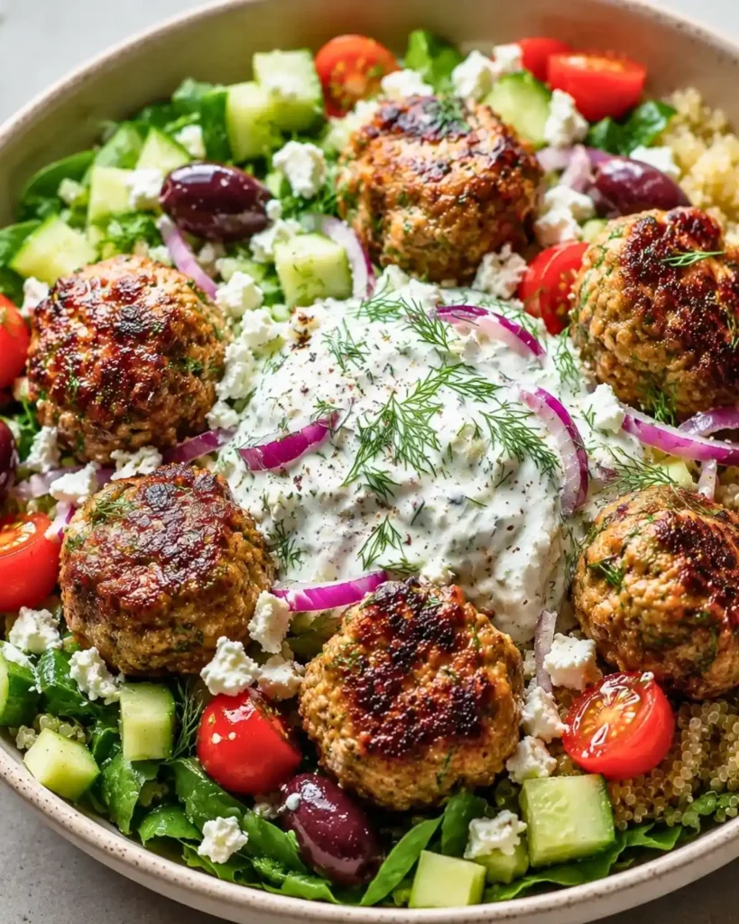 Easy Greek Turkey Meatball Bowls for a Healthy Dinner 6 Greek Turkey Meatball Bowls: The Ultimate Mediterranean Dinner
