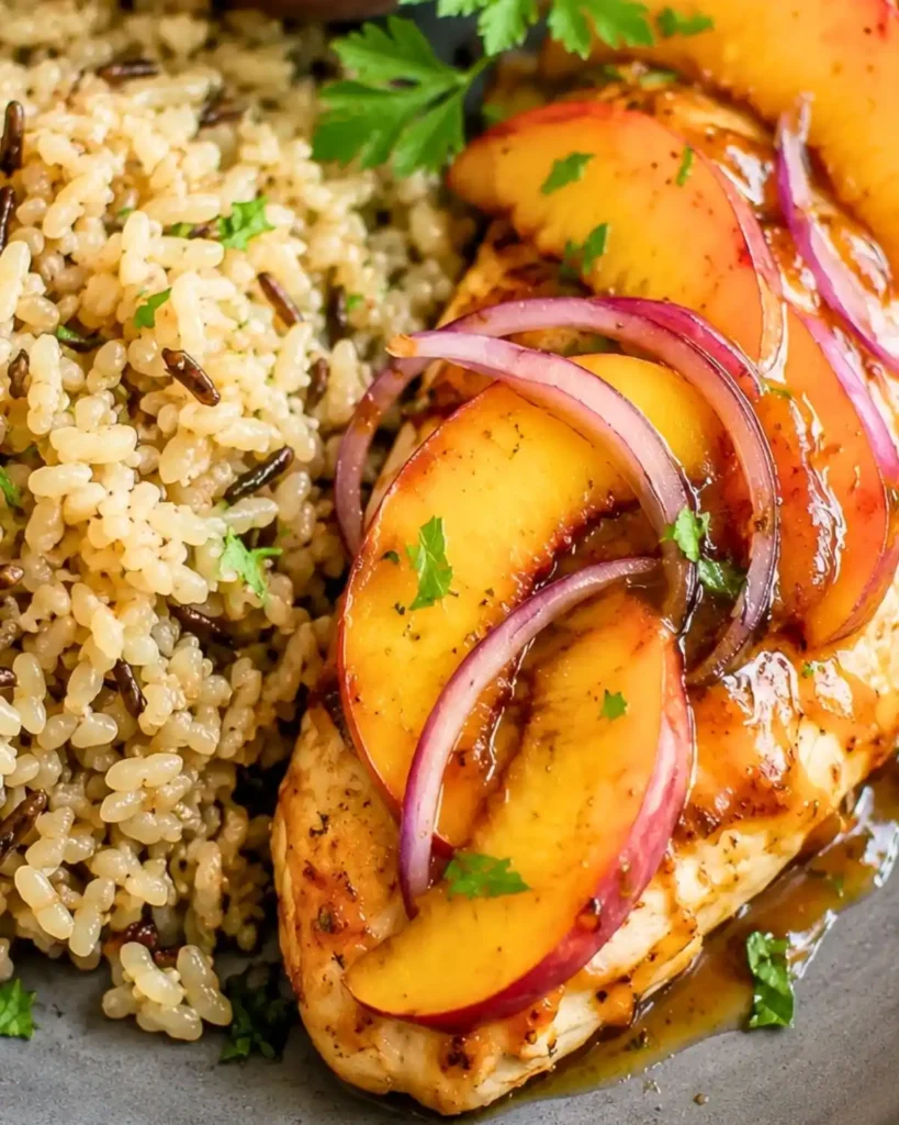 Roasted Peach BBQ Chicken Bake 8 Roasted Peach BBQ Chicken Bake