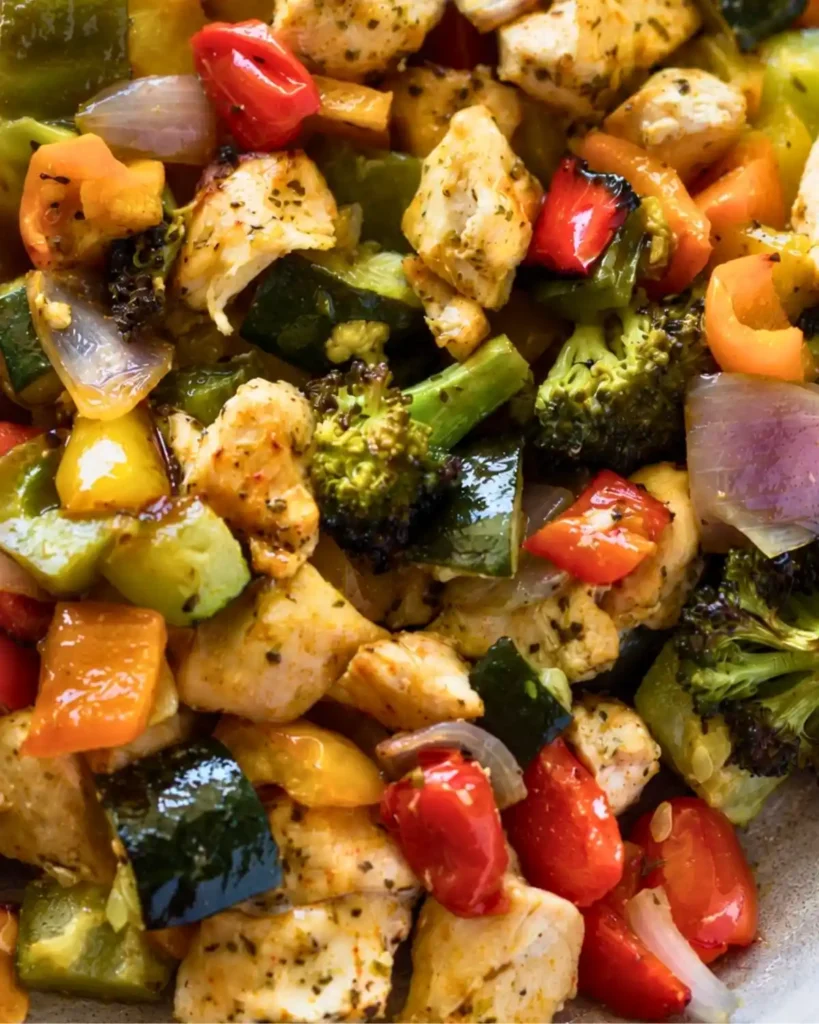 15 Minute Healthy Roasted Chicken and Veggies (One Pan) 8 15 Minute Healthy Roasted Chicken and Veggies (One Pan)